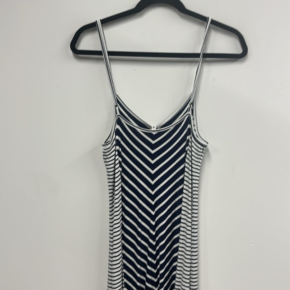 New Leshop stripe navy maxi Sun dress L - Picture 7 of 7